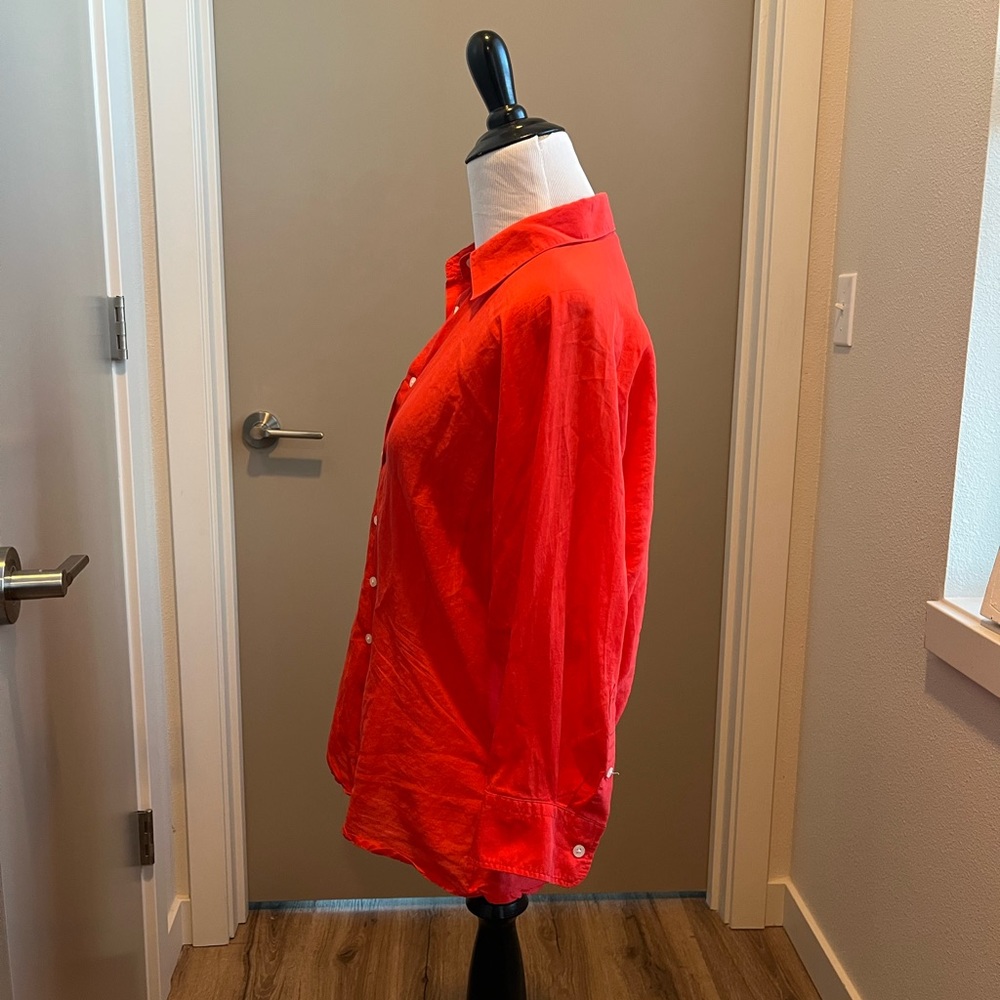 Red silk blouse - Picture 4 of 7